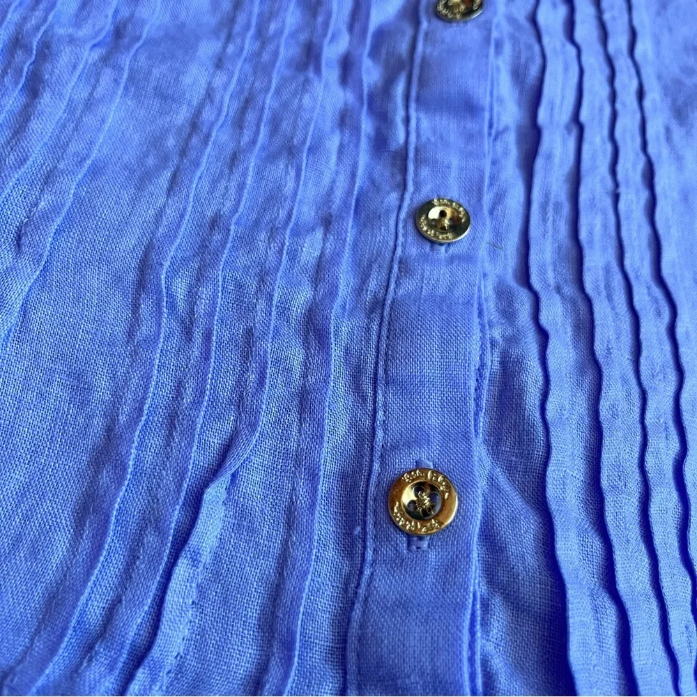 Lilly Pulitzer Sarasota Linen Tunic Top in Lillys Lilac SZ L - Picture 3 of 9